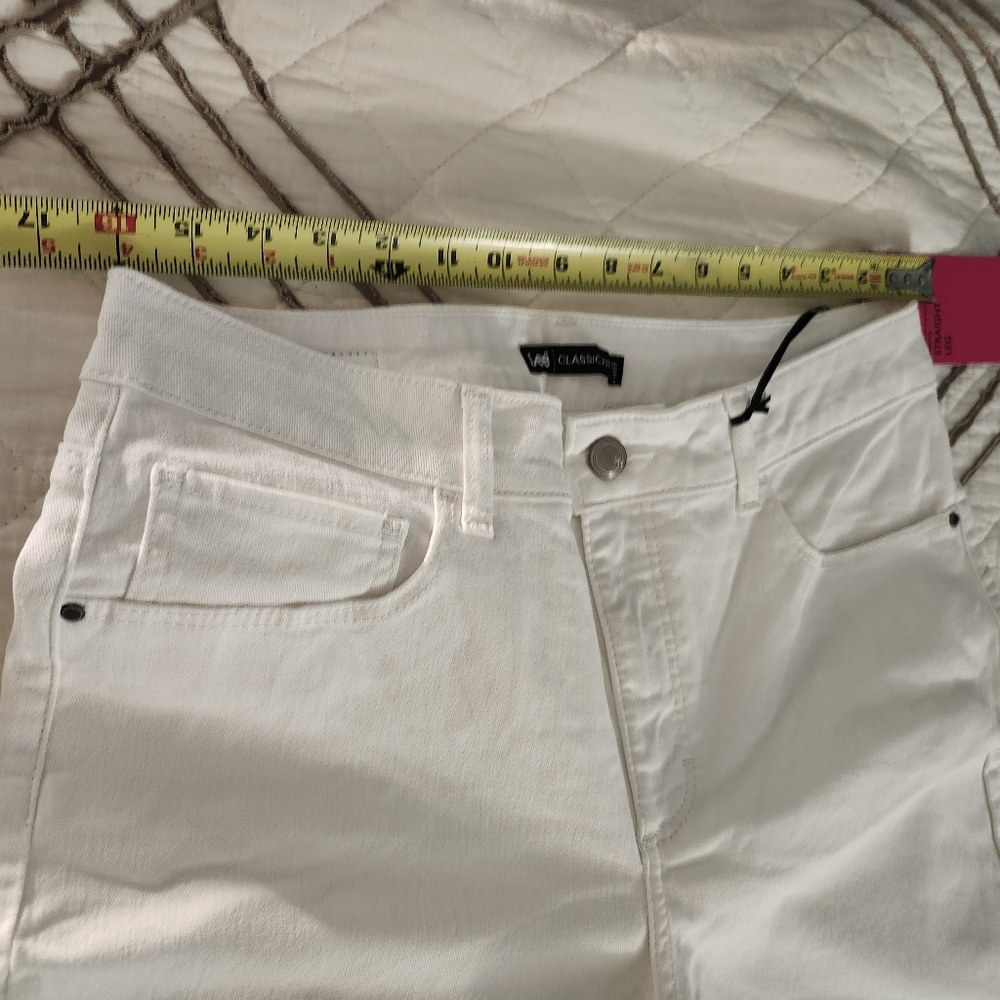 Lee White Straight Leg Jeans Minimalist Design - Picture 10 of 12